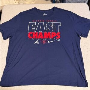Atlanta Braves East Champs 2020 T-Shirt with Red and White Graphics